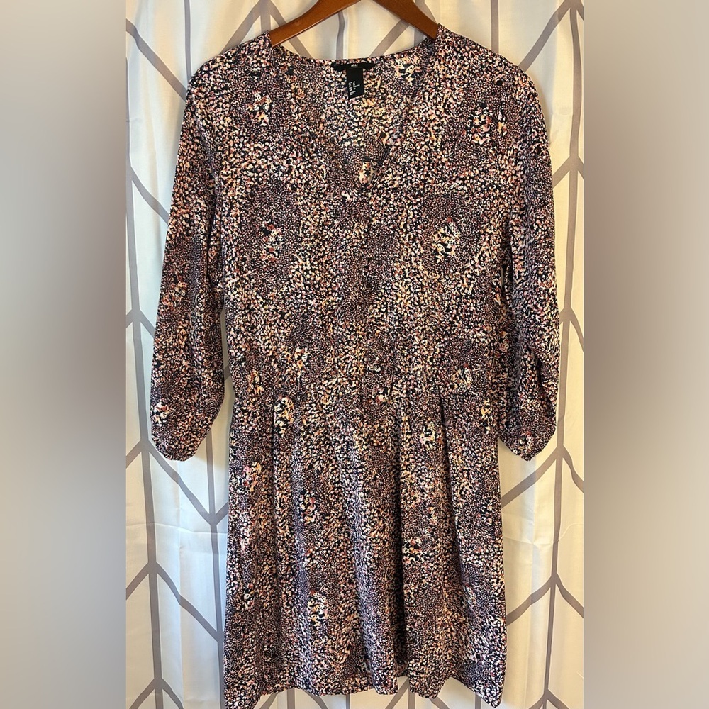 H&M Multicolor Abstract Print Dress
